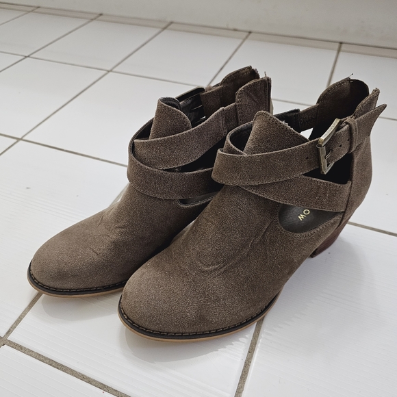 Harlow Suede Fall Ankle booties Green Sz US 9 - Picture 8 of 11